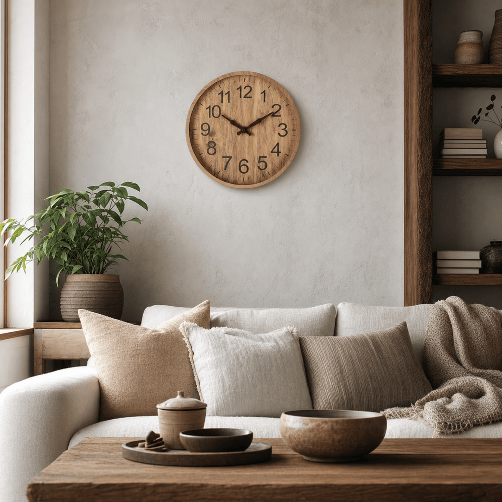 Royal Opera Modern Wooden Wall Clock Easy Read