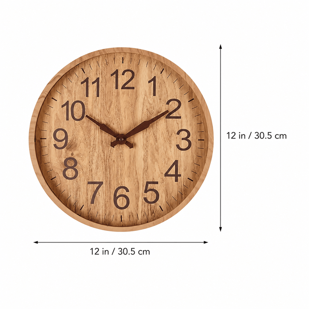 Royal Opera Modern Wooden Wall Clock Easy Read