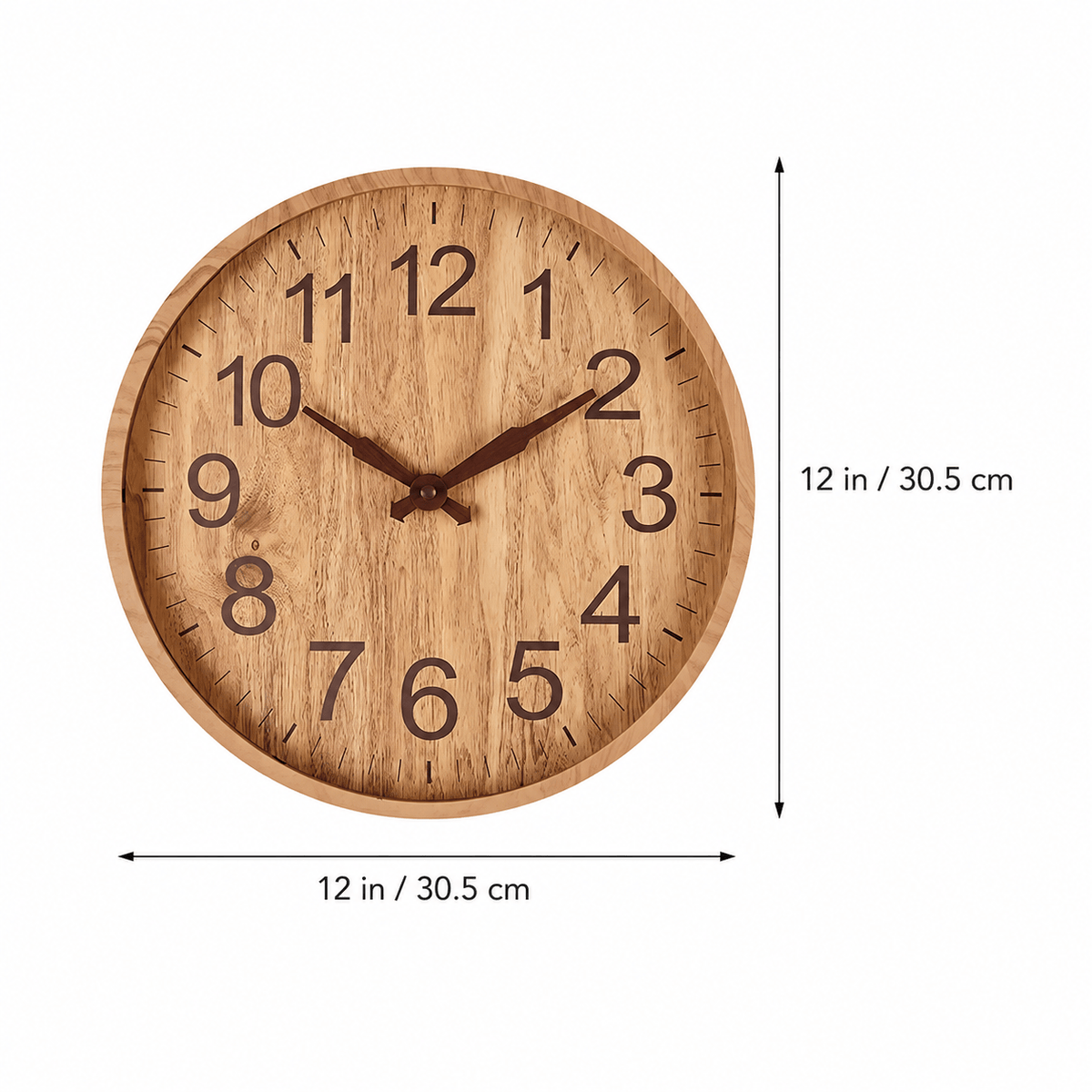 Royal Opera Modern Wooden Wall Clock Easy Read