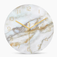 Royal Opera Old White Marble Effect Silent Wall Clock