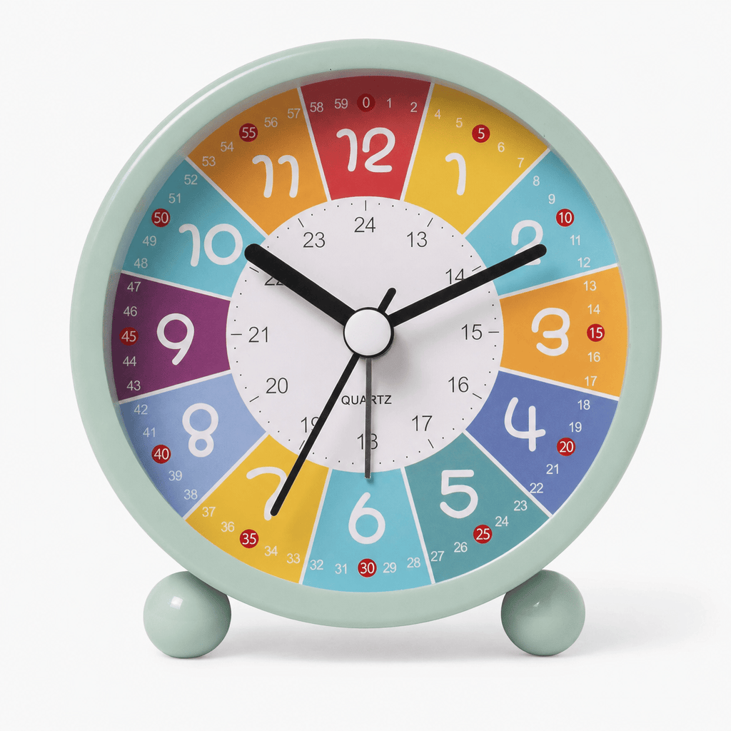 Royal Opera Olive Green Kids Alarm Clock Educational Learning Time