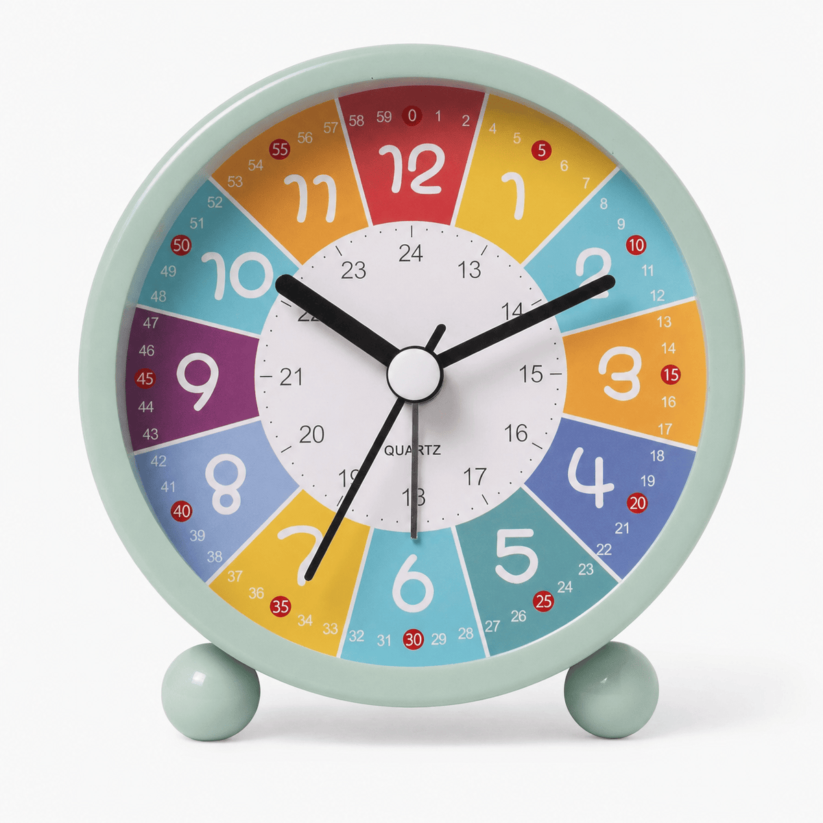 Royal Opera Olive Green Kids Alarm Clock Educational Learning Time