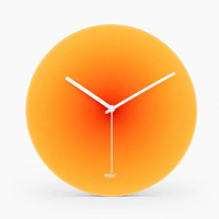 Royal Opera Orange Minimalist Scandinavian Wall Clock Silent