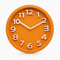 Royal Opera Orange Minimalist Silent Wall Clock Easy Read