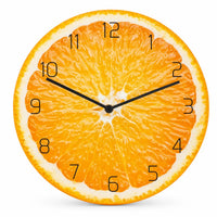 Royal Opera Orange Tropical Style Wall Clock Silent Large