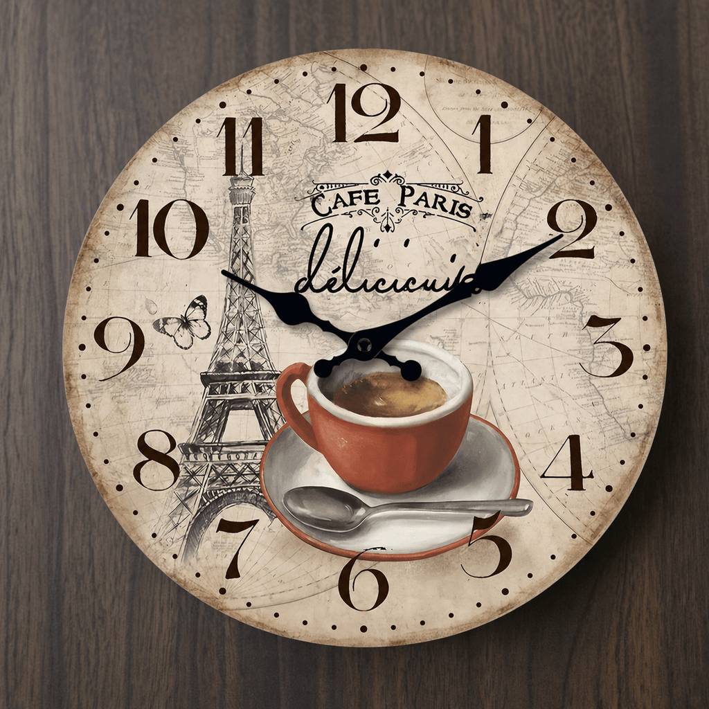 Royal Opera Paris Eiffel Tower Wall Clock Silent