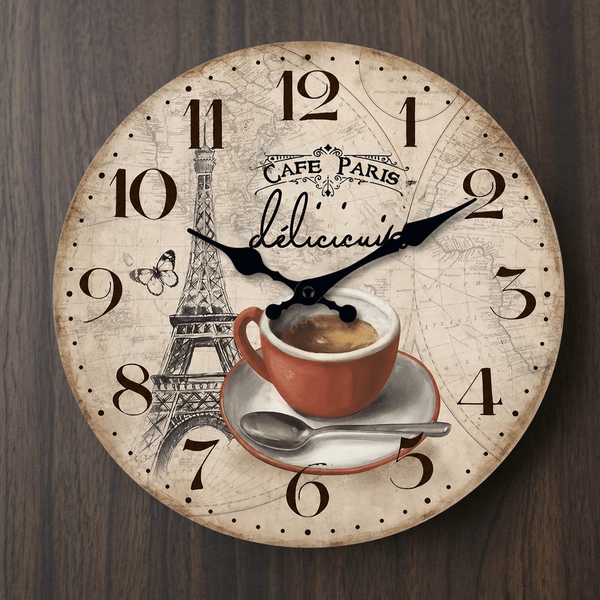 Royal Opera Paris Eiffel Tower Wall Clock Silent