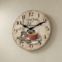 Royal Opera Paris Eiffel Tower Wall Clock Silent