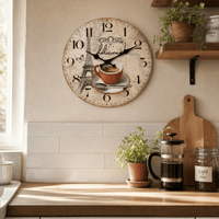 Royal Opera Paris Eiffel Tower Wall Clock Silent