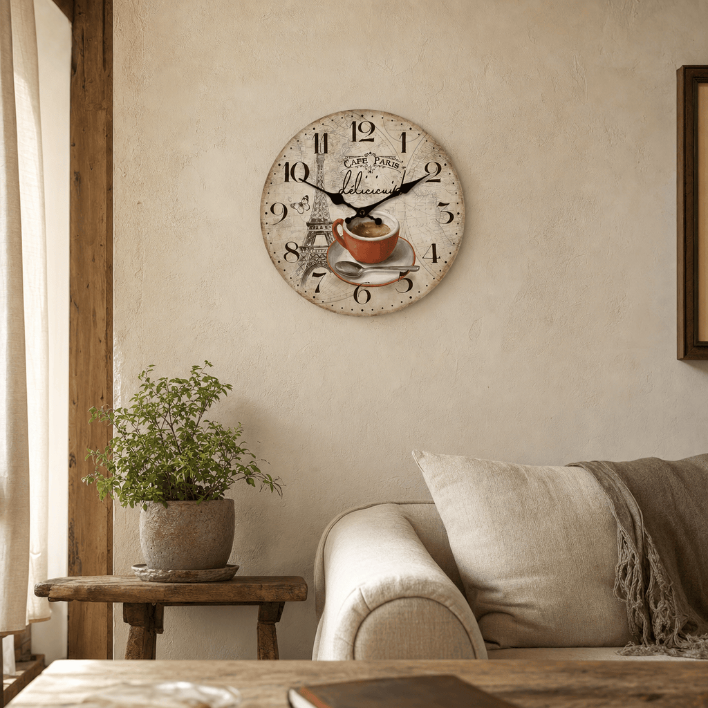 Royal Opera Paris Eiffel Tower Wall Clock Silent