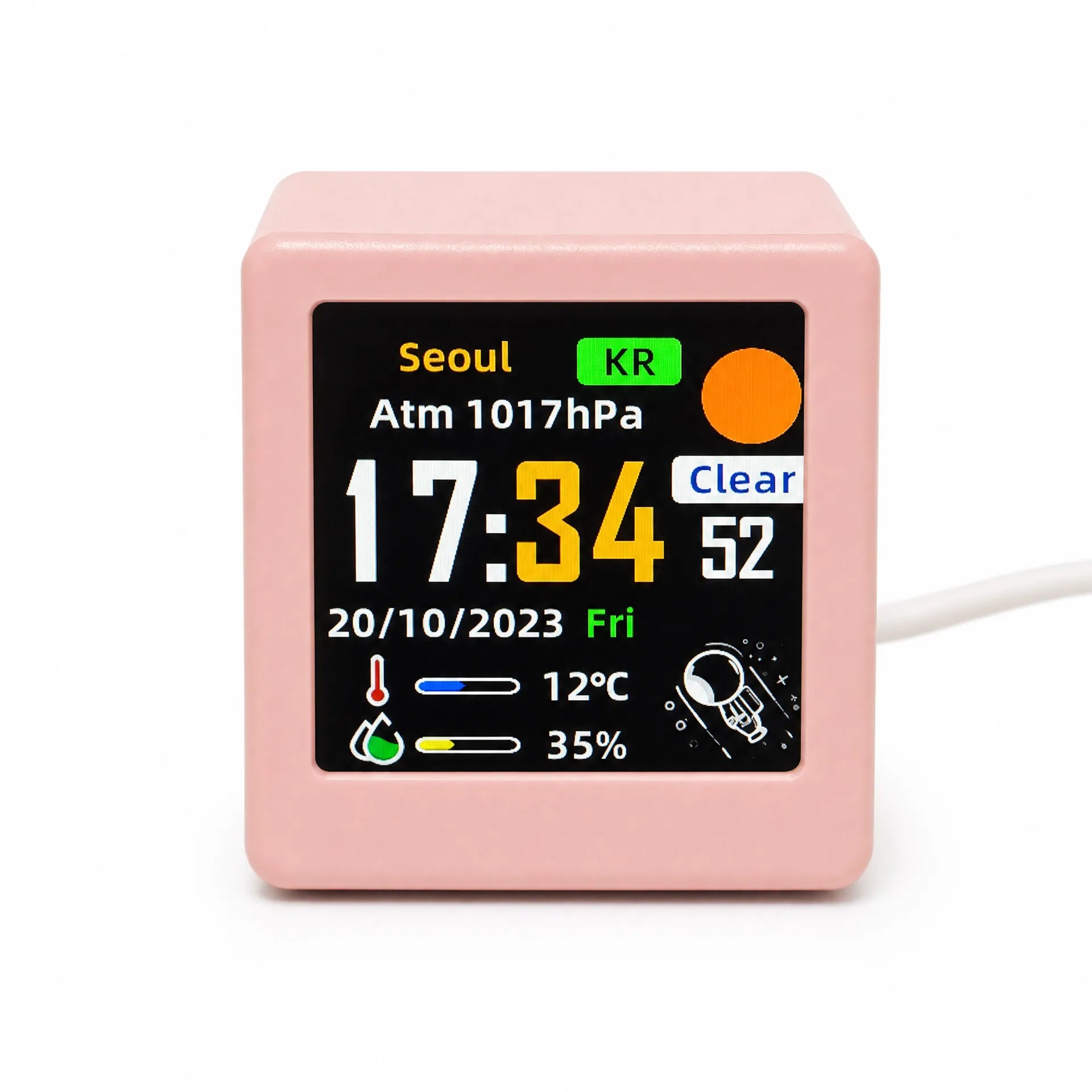 Royal Opera Pink Alarm Clock Smart Portable