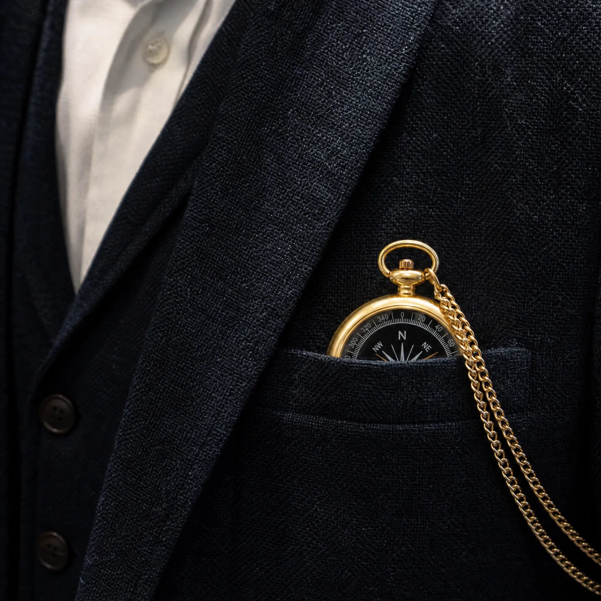 Royal Opera Pocket Watch Compass Dial Groomsman