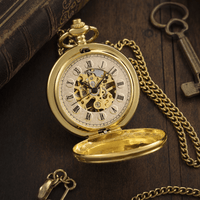 Royal Opera Pocket Watch Deer Motif Open Face