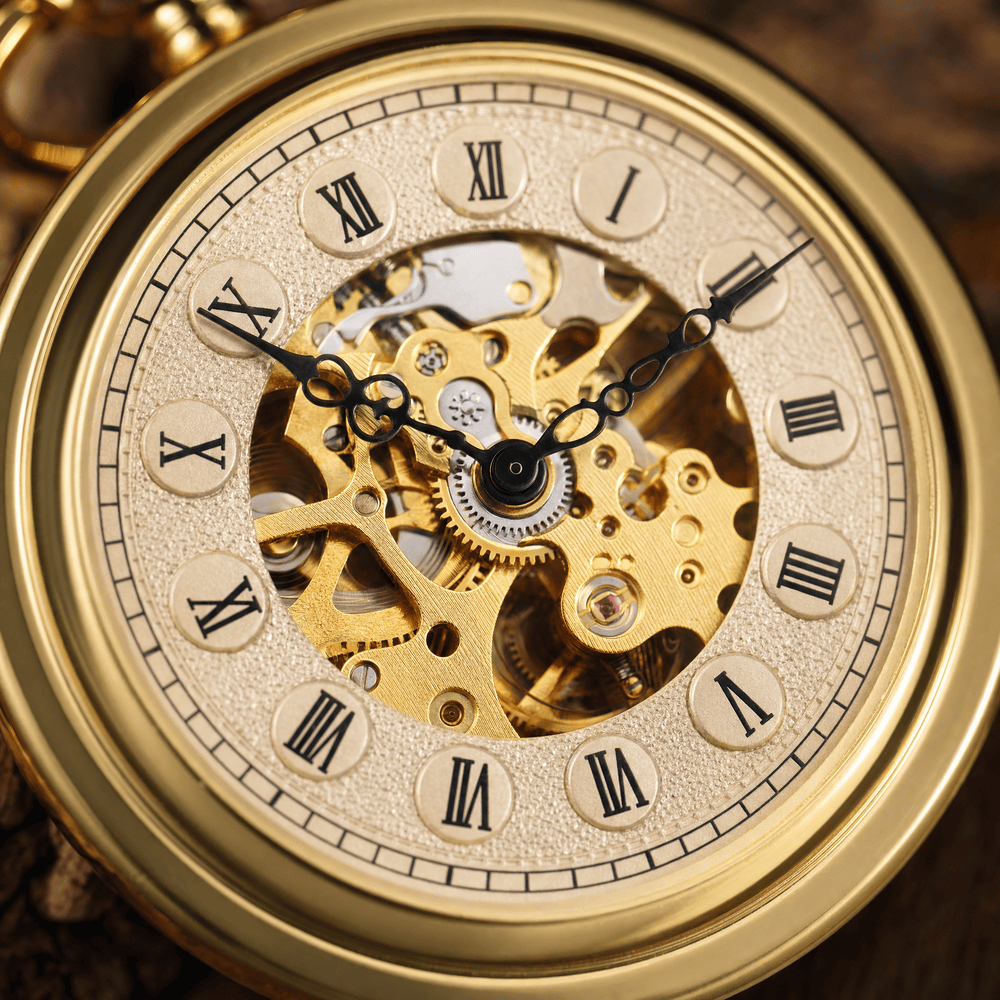 Royal Opera Pocket Watch Deer Motif Open Face