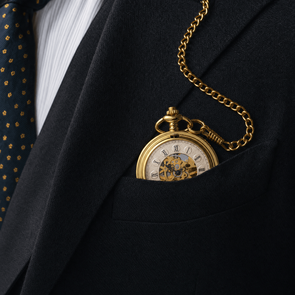 Royal Opera Pocket Watch Deer Motif Open Face