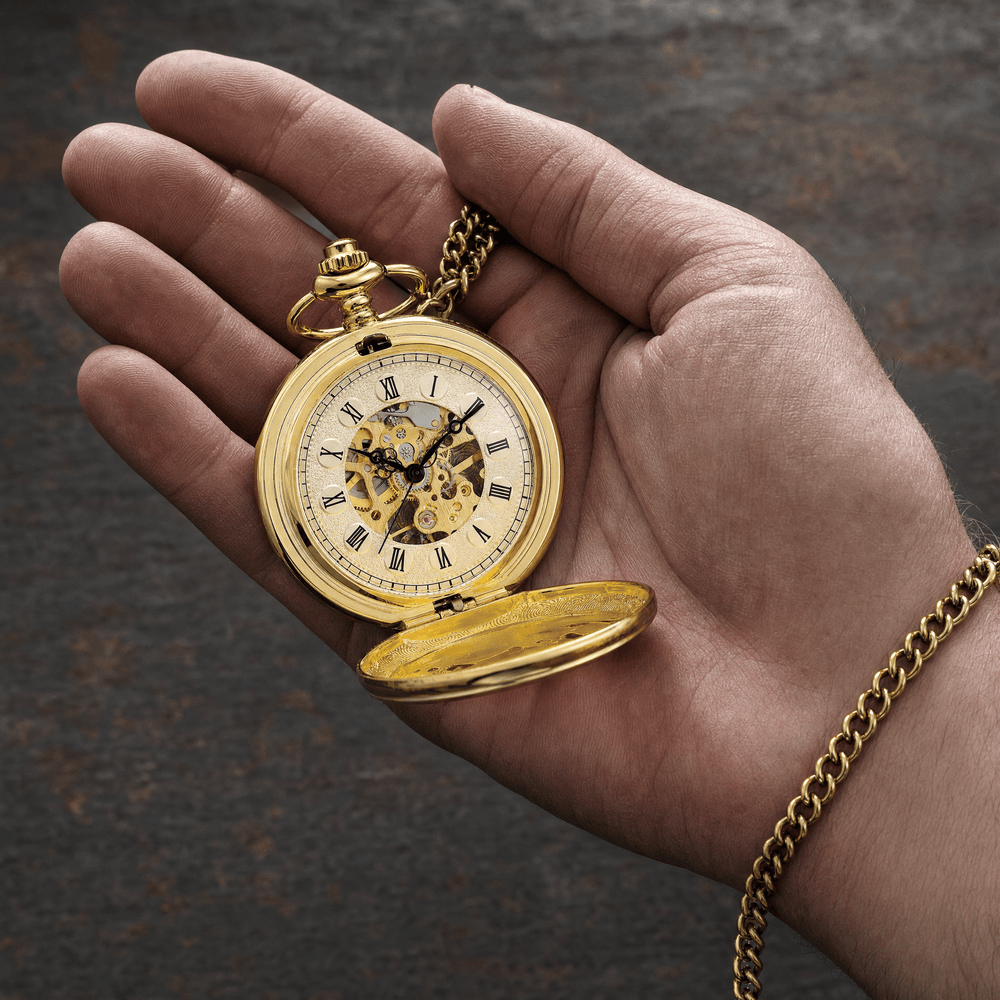 Royal Opera Pocket Watch Deer Motif Open Face