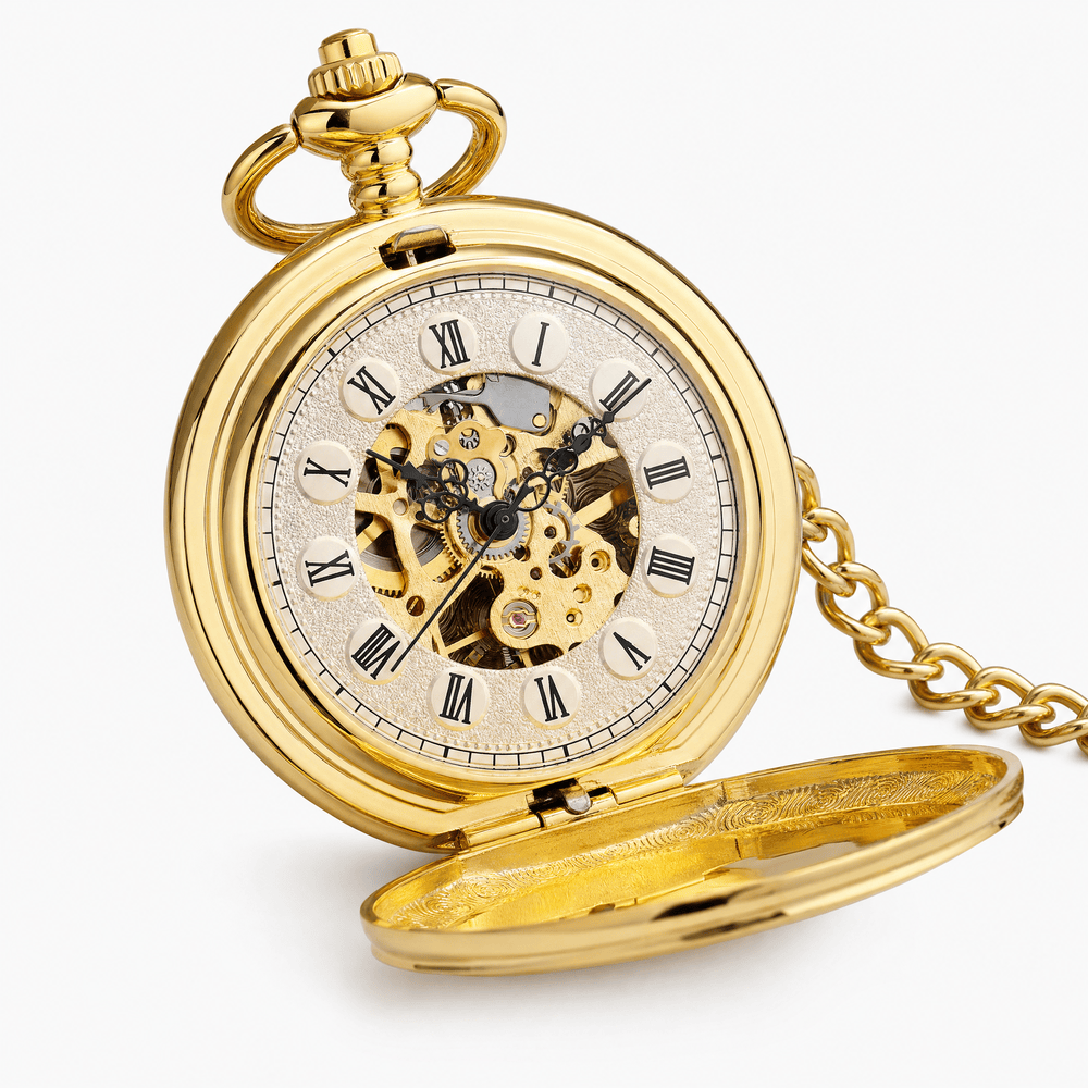 Royal Opera Pocket Watch Deer Motif Open Face