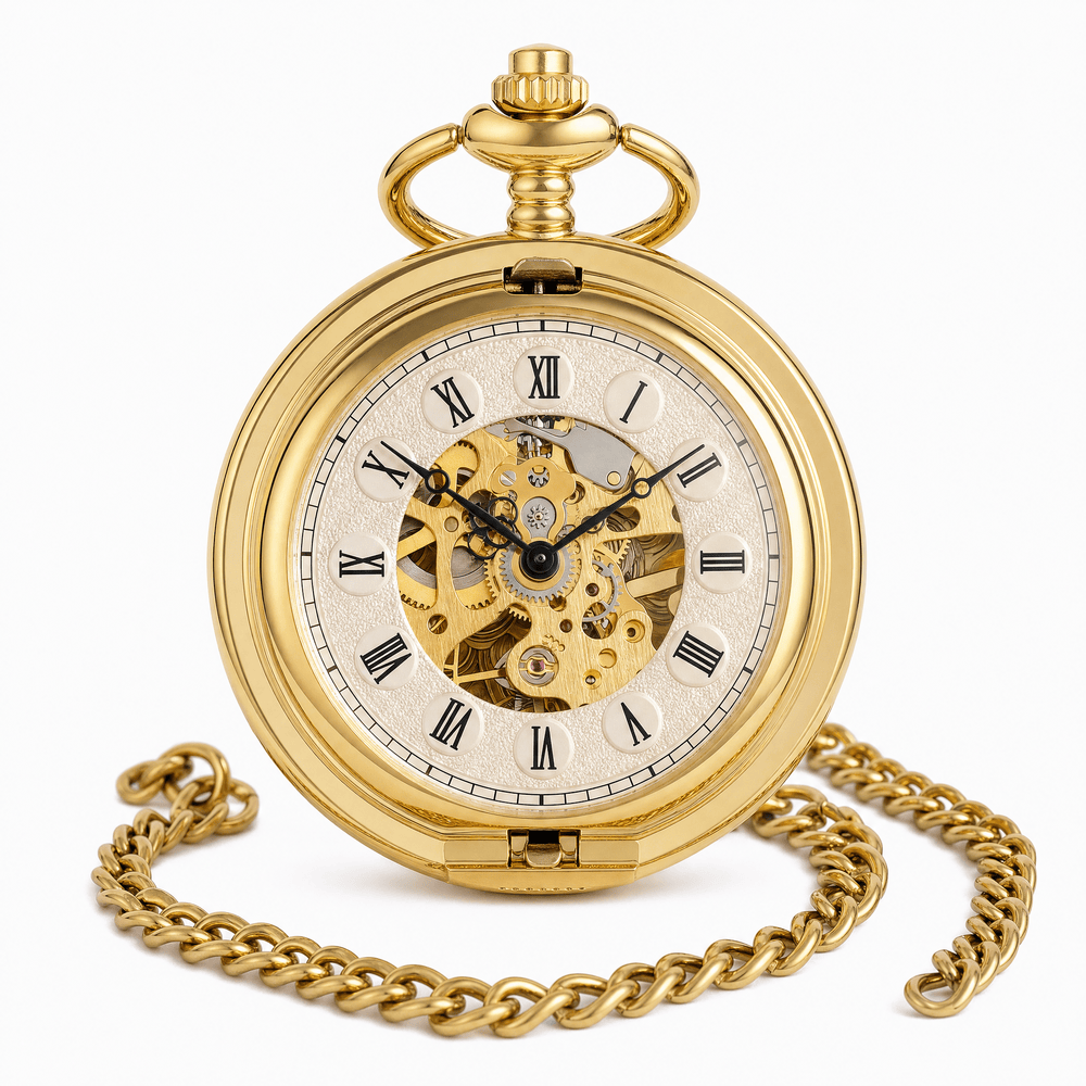 Royal Opera Pocket Watch Deer Motif Open Face