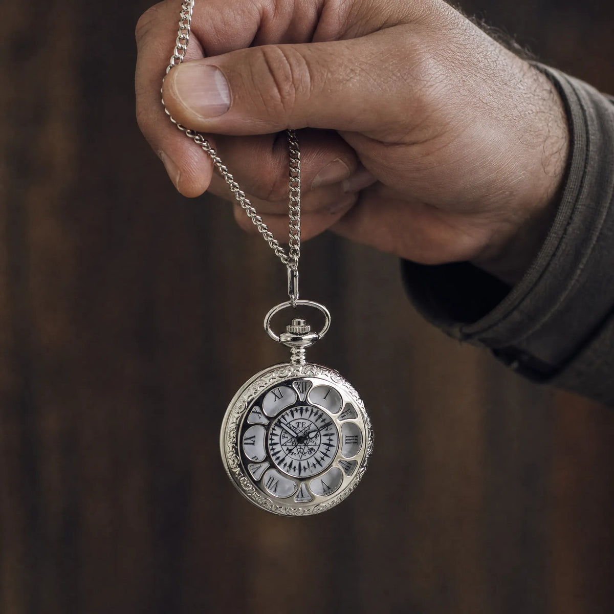 Royal Opera Pocket Watch Engraved Roman Dial