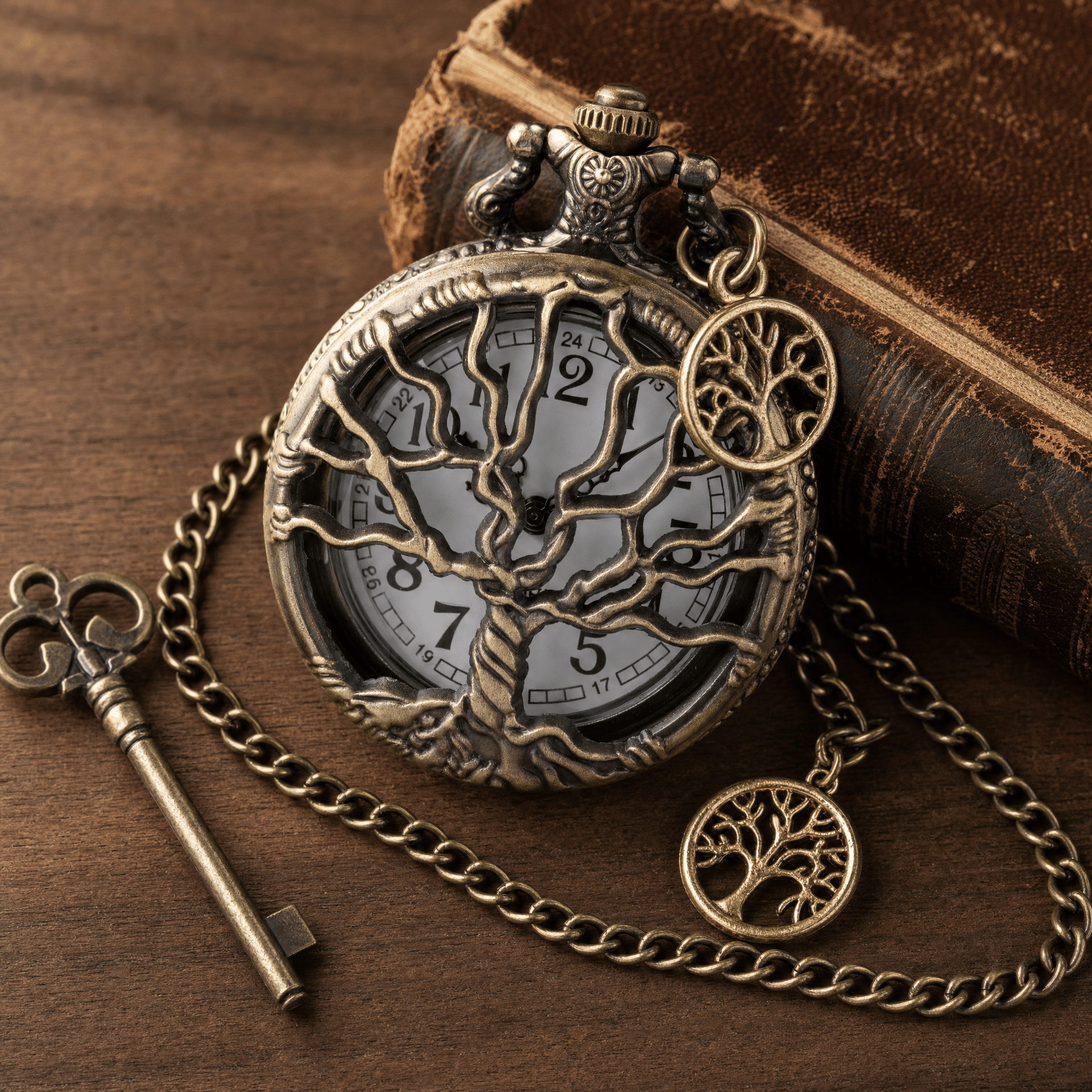 Royal Opera Pocket Watch Engraved Tree Of Life