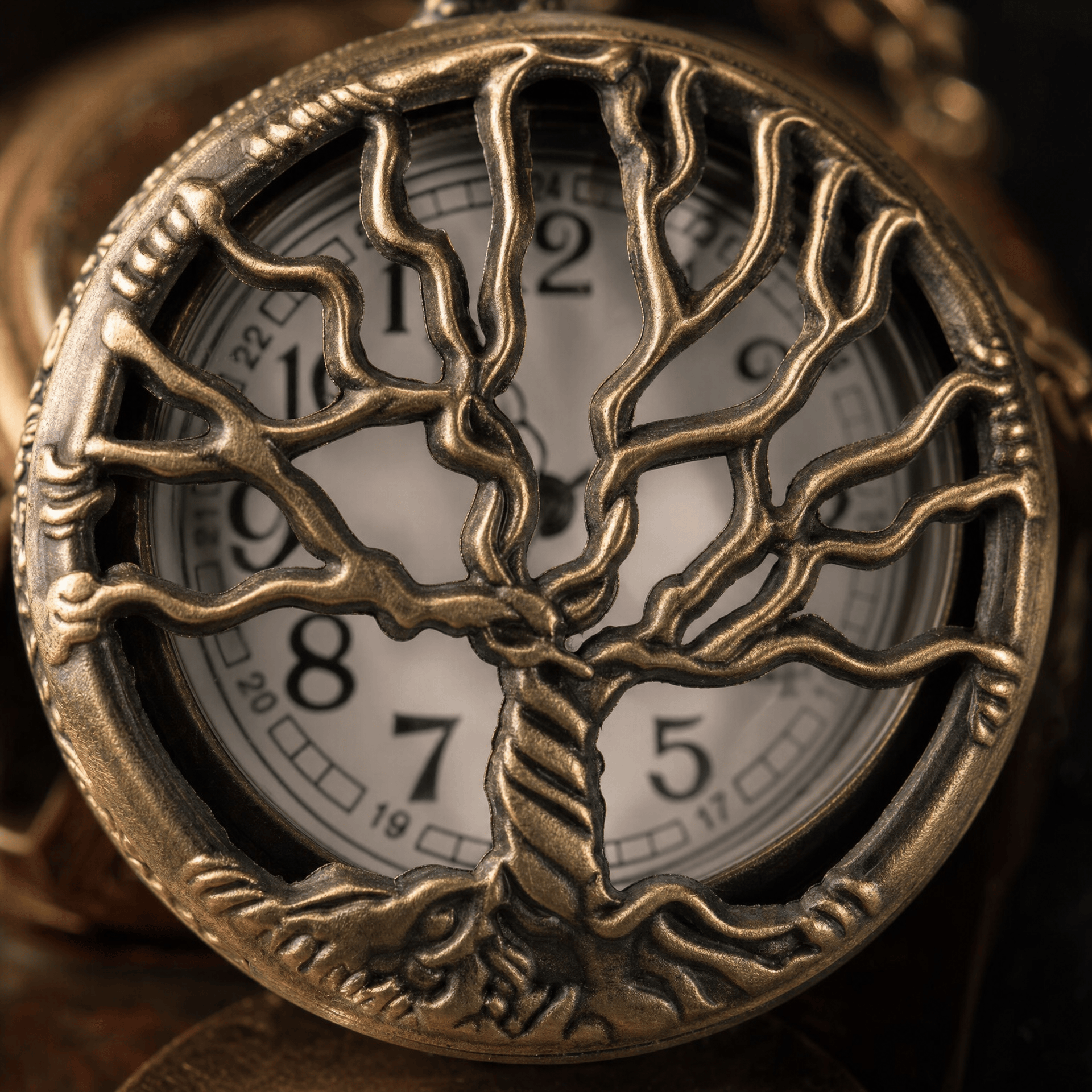 Royal Opera Pocket Watch Engraved Tree Of Life