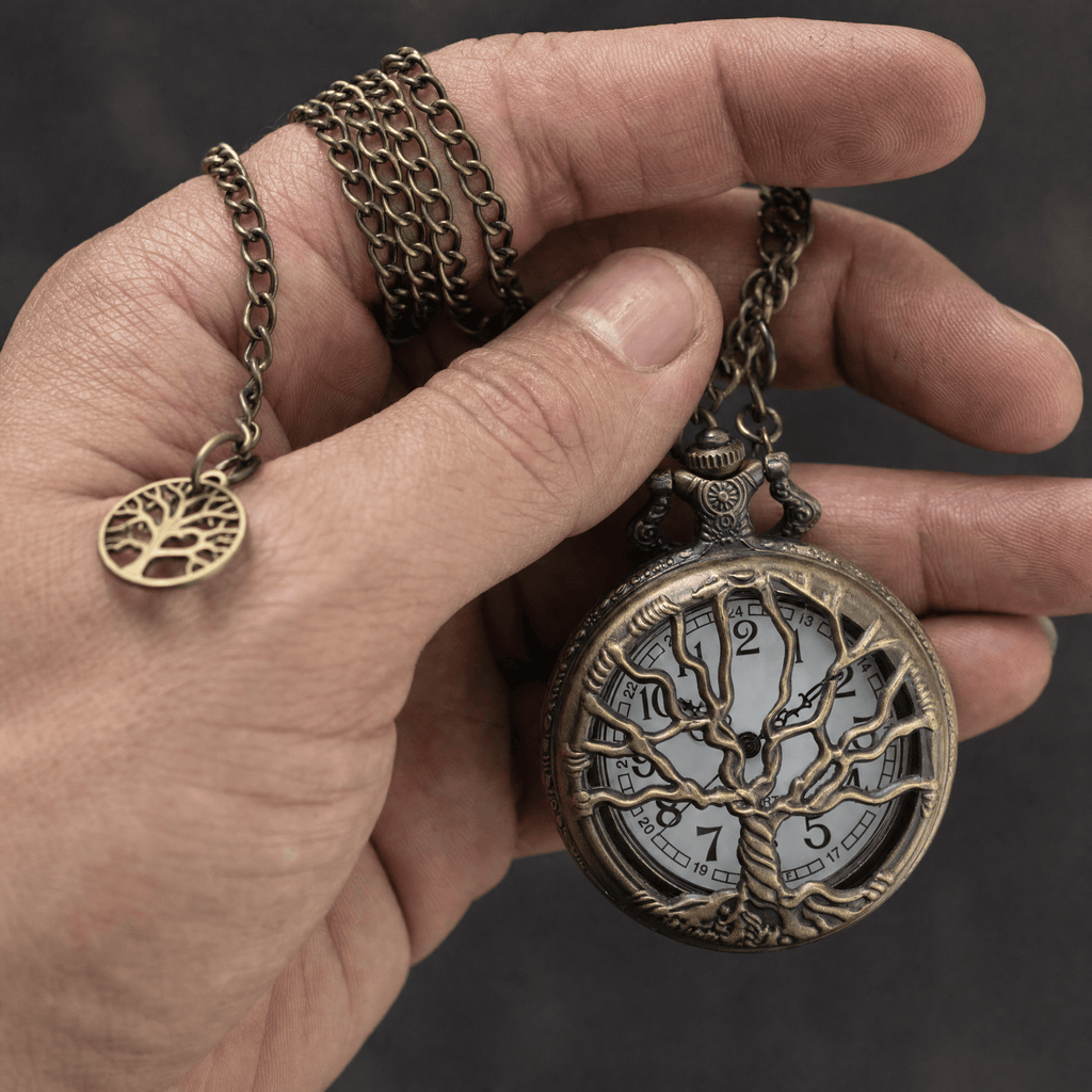 Royal Opera Pocket Watch Engraved Tree Of Life