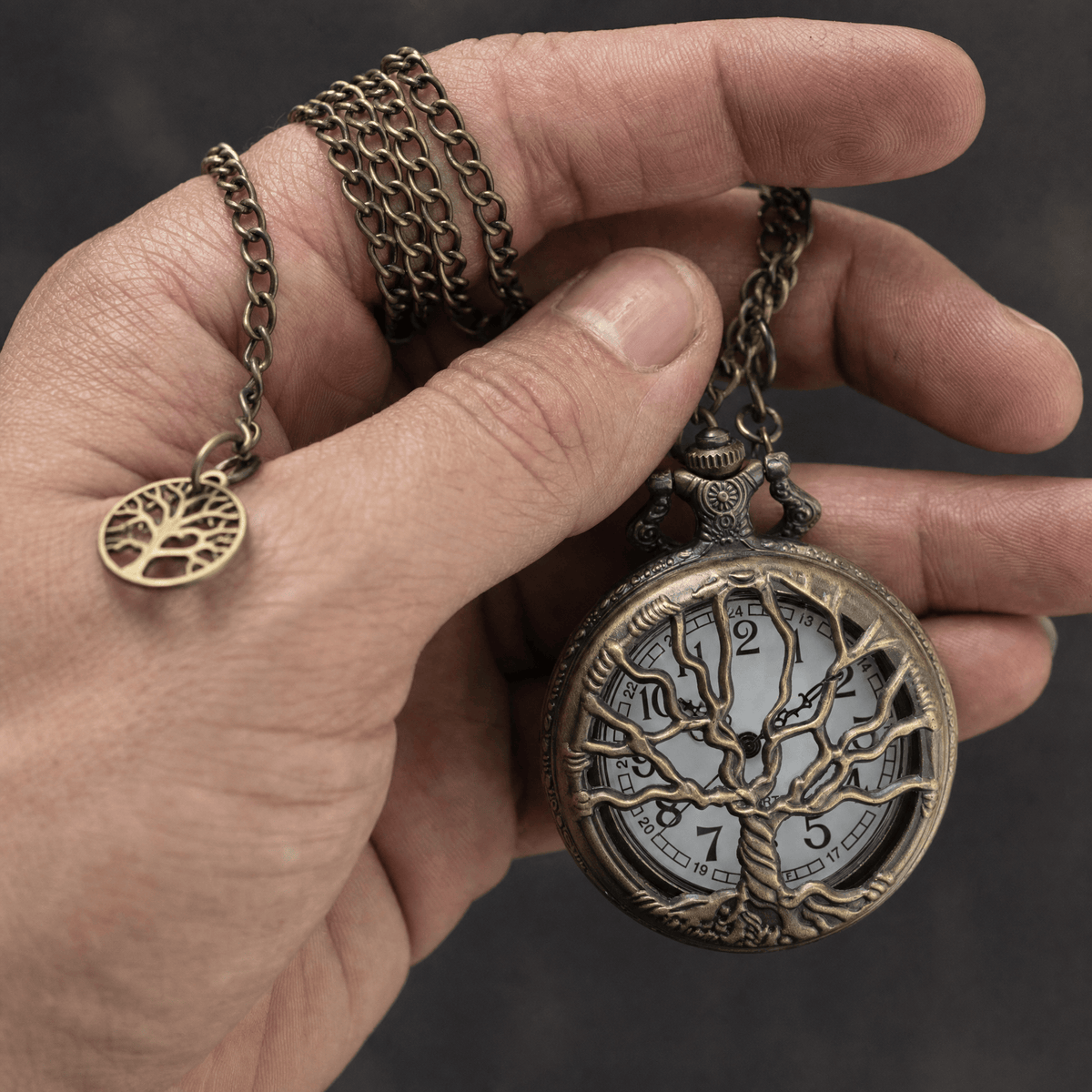 Royal Opera Pocket Watch Engraved Tree Of Life