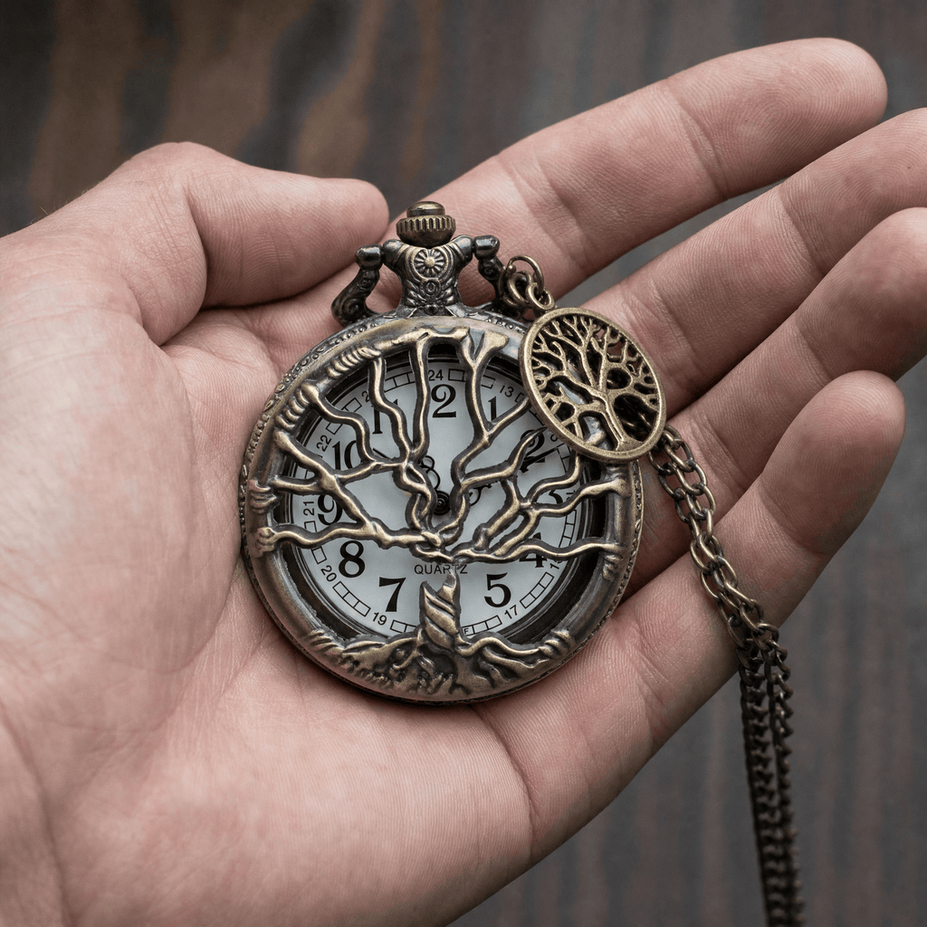 Royal Opera Pocket Watch Engraved Tree Of Life