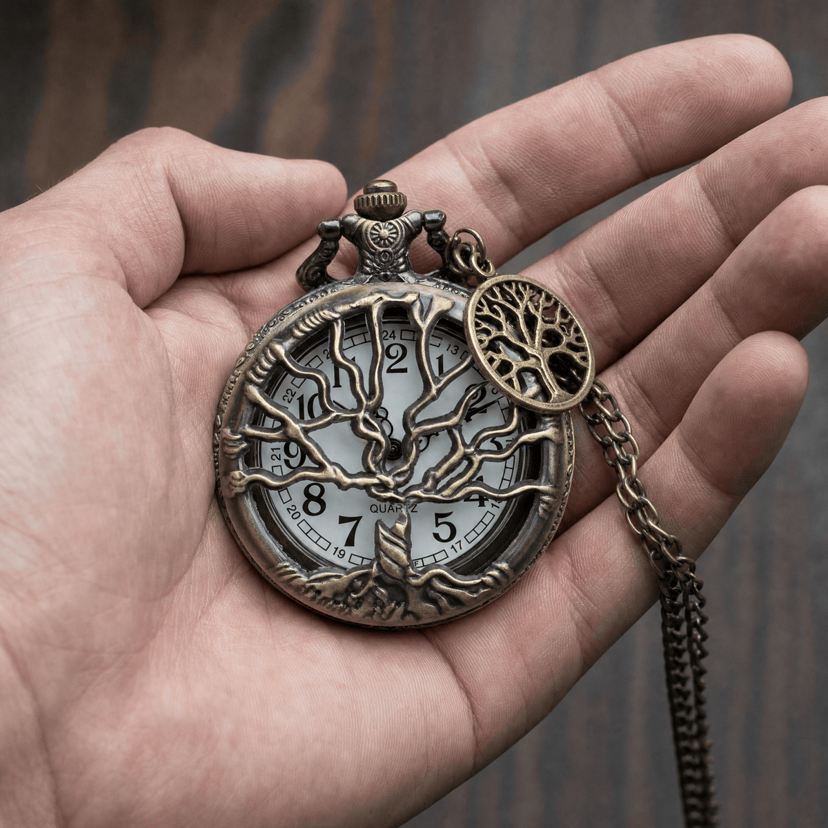 Royal Opera Pocket Watch Engraved Tree Of Life