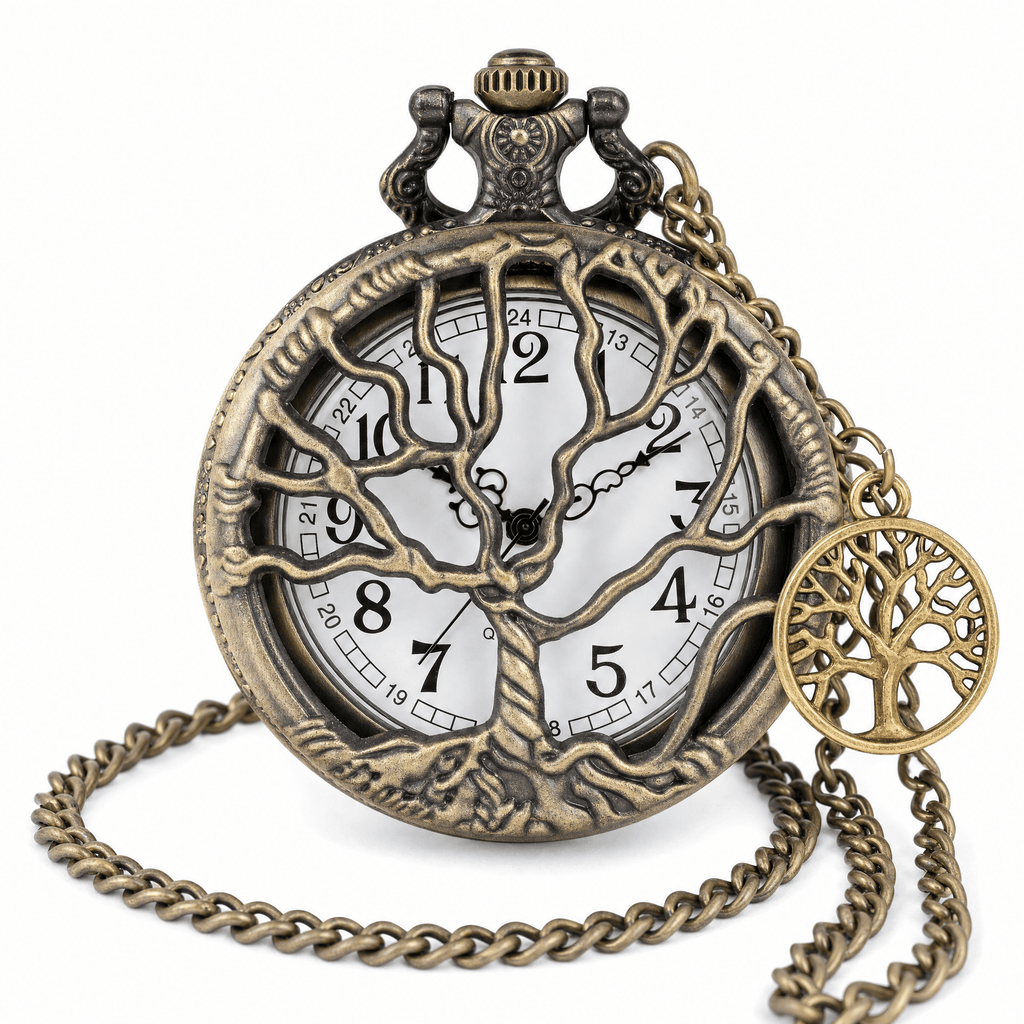 Royal Opera Pocket Watch Engraved Tree Of Life