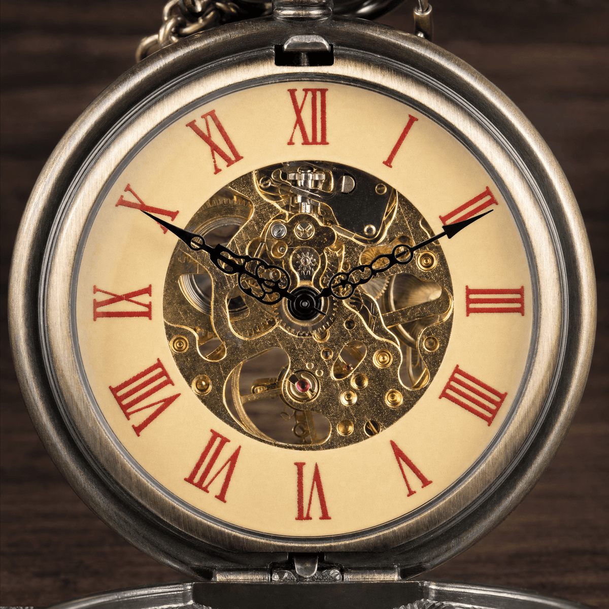 Royal Opera Pocket Watch Greek Pattern Skeleton