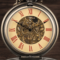 Royal Opera Pocket Watch Greek Pattern Skeleton