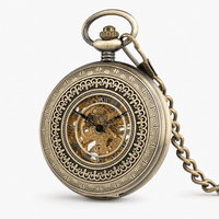 Royal Opera Pocket Watch Greek Pattern Skeleton