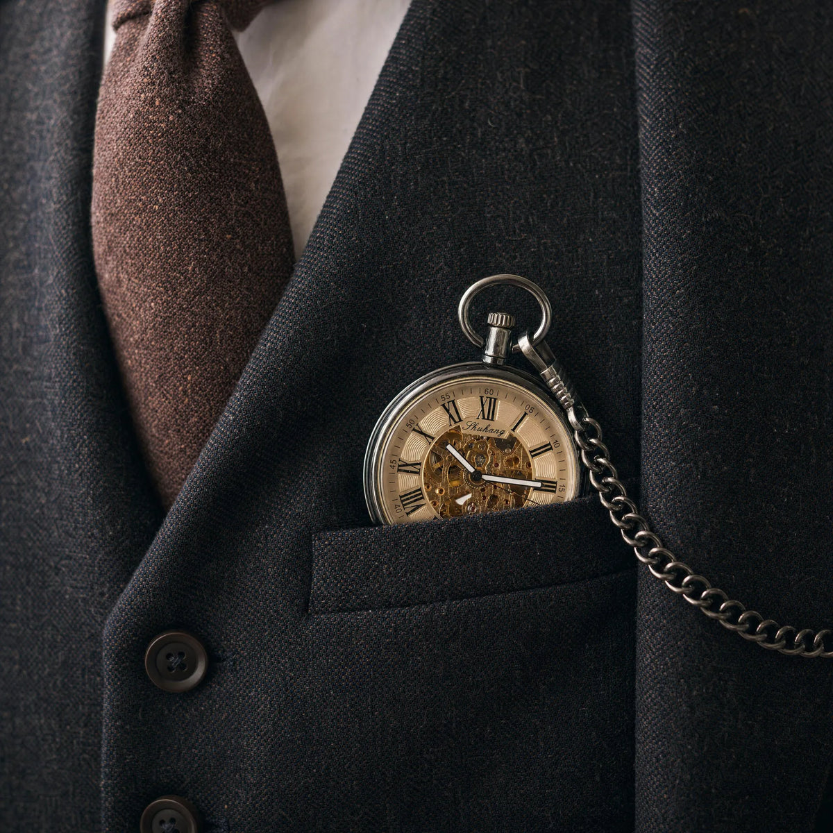 Royal Opera Pocket Watch Hunter Case Roman Numerals