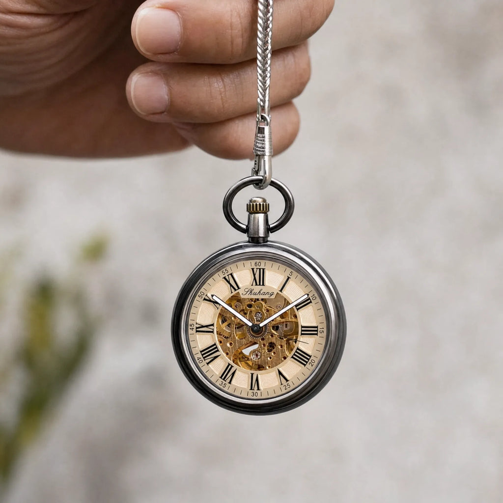 Royal Opera Pocket Watch Hunter Case Roman Numerals