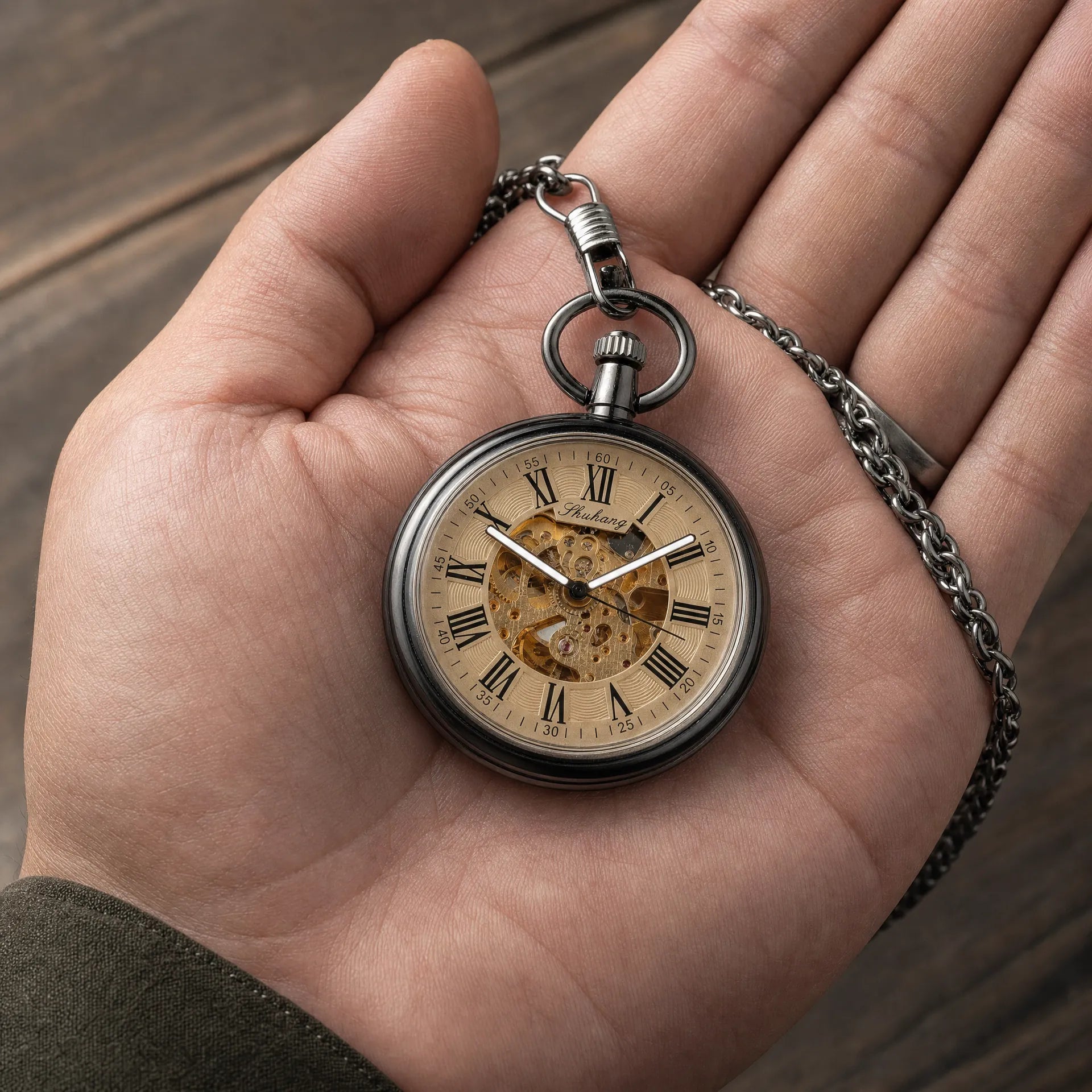 Royal Opera Pocket Watch Hunter Case Roman Numerals