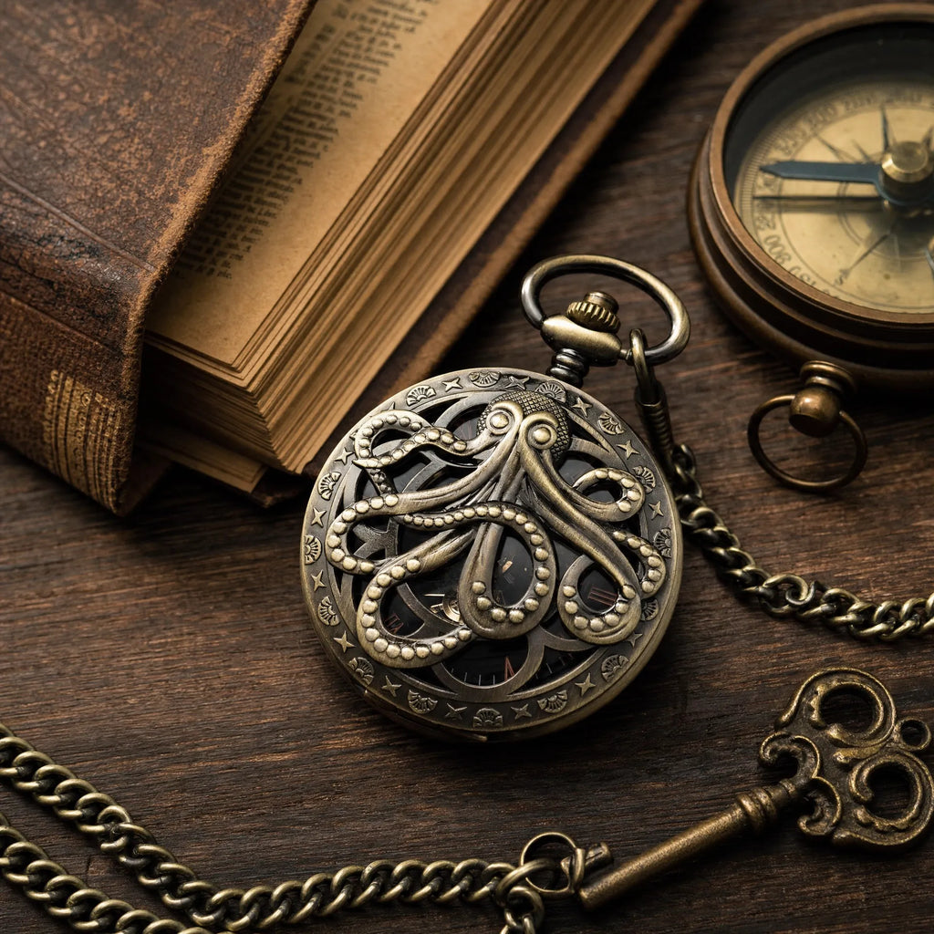Royal Opera Pocket Watch Octopus Engraved