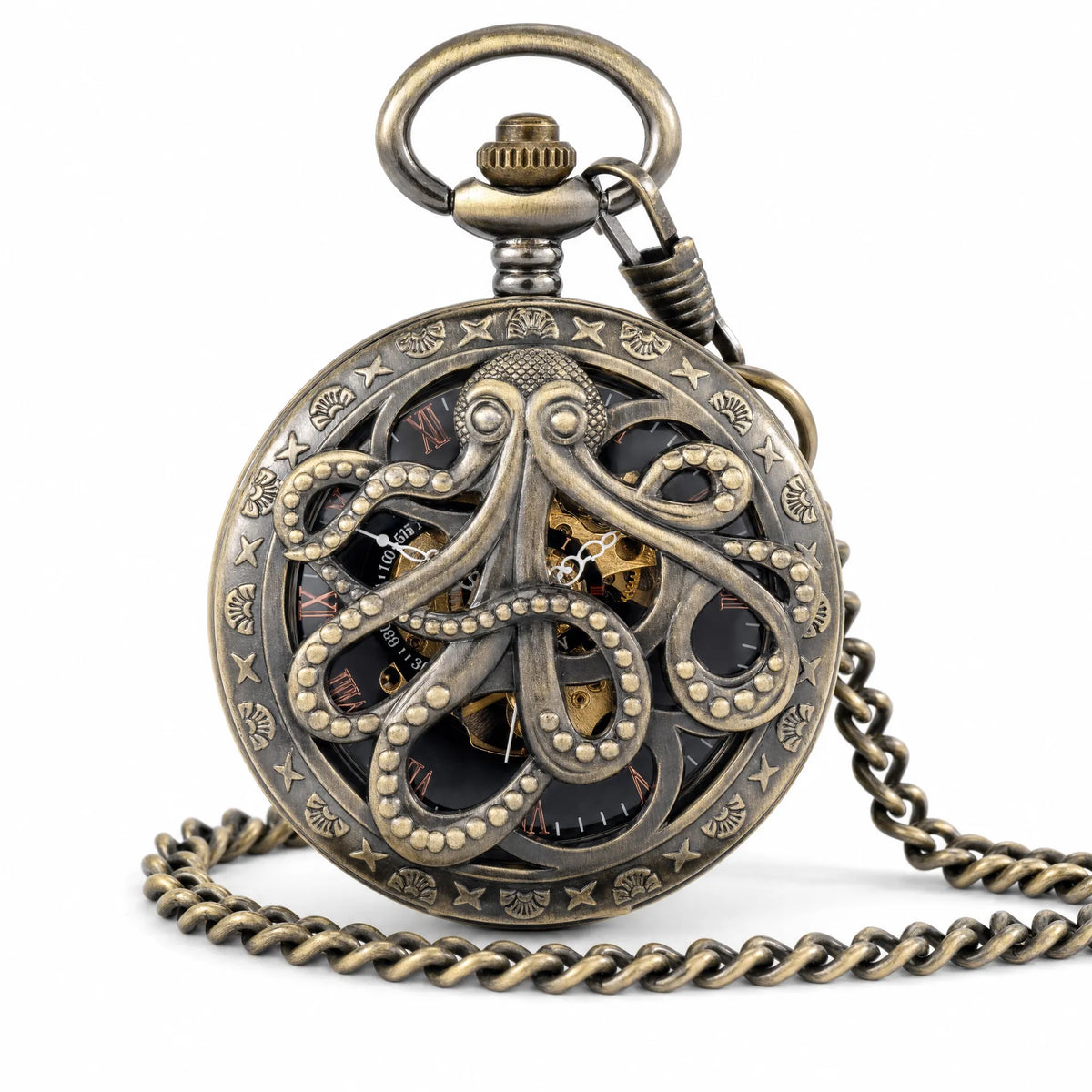 Royal Opera Pocket Watch Octopus Engraved