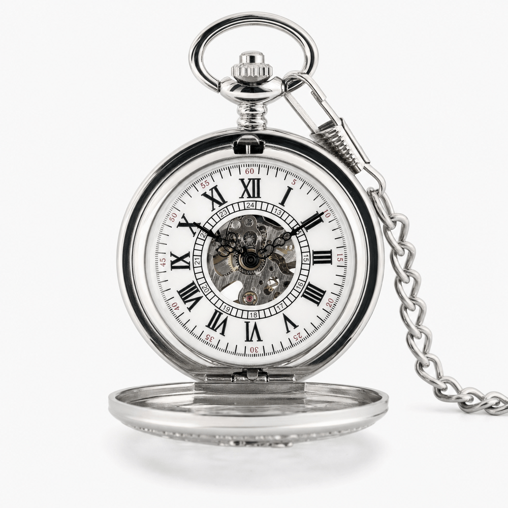 Royal Opera Pocket Watch Open Face Skeleton Dial