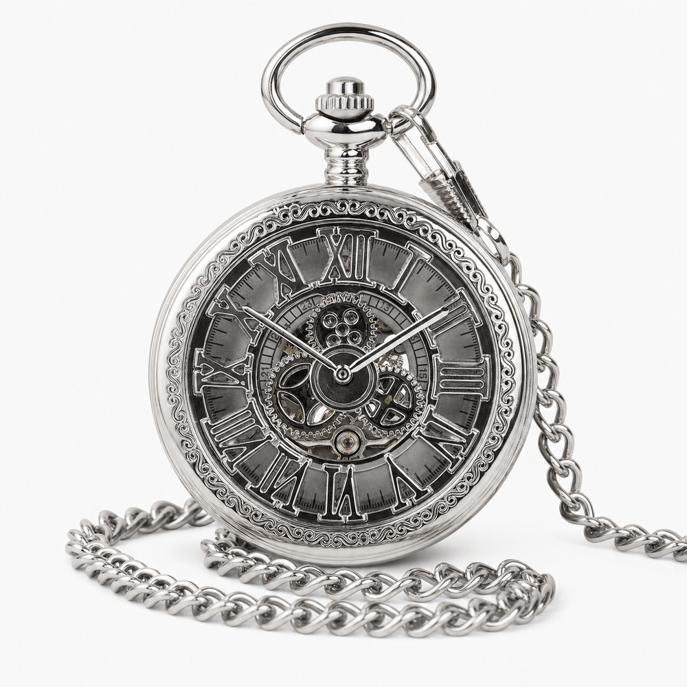 Royal Opera Pocket Watch Open Face Skeleton Dial