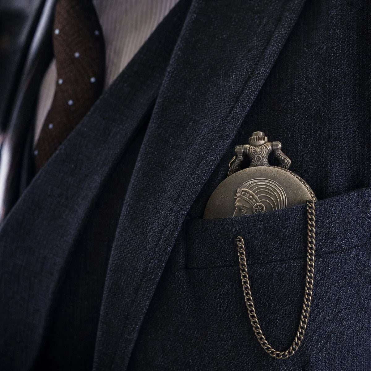 Royal Opera Pocket Watch Roman Numerals Chain