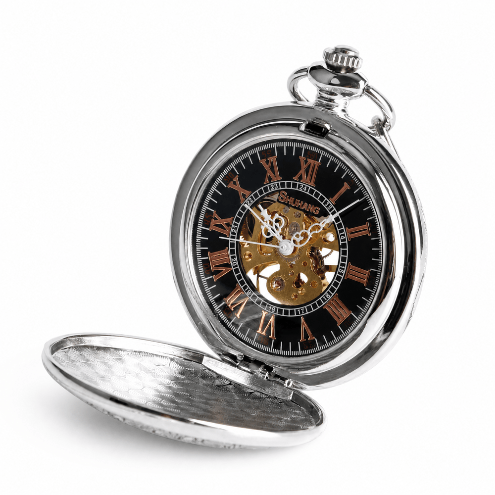 Royal Opera Pocket Watch Skeleton Mechanical Open