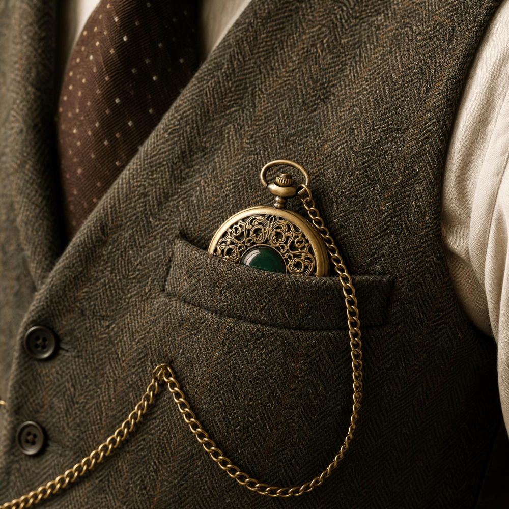 Royal Opera Pocket Watch Skeleton Roman Numerals