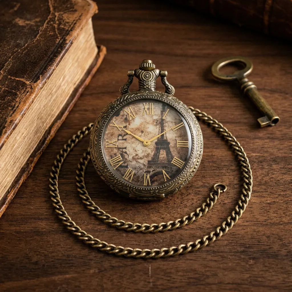 Royal Opera Pocket Watch Vintage Open Face Quartz