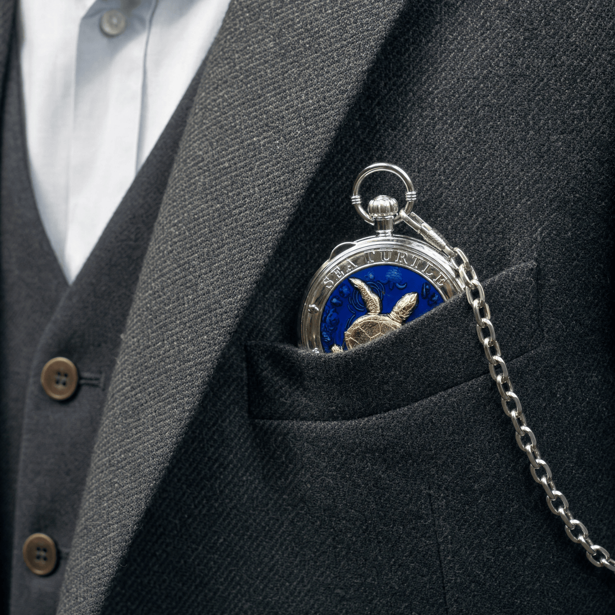 Royal Opera Pocket Watch Vintage Sea Turtle