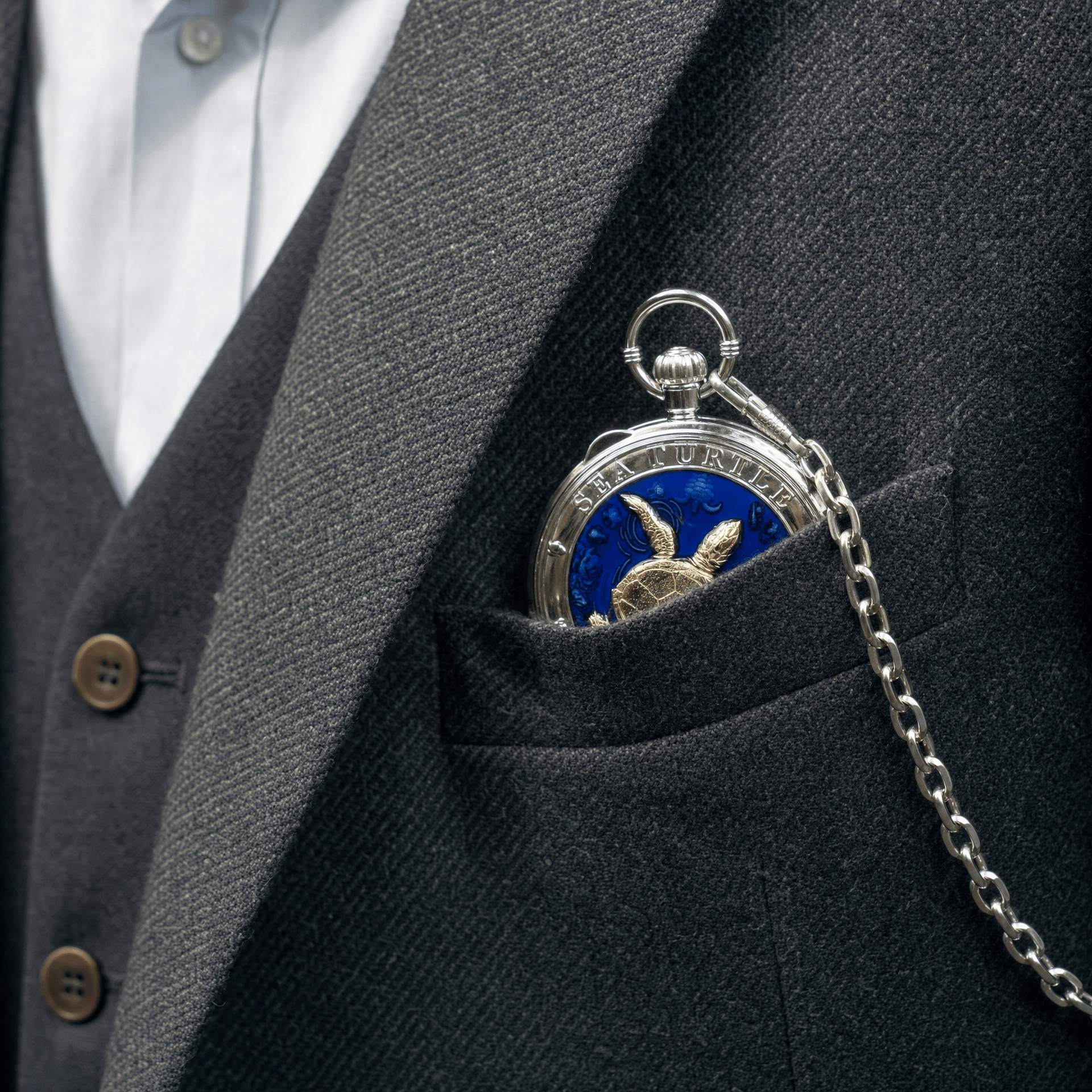 Royal Opera Pocket Watch Vintage Sea Turtle
