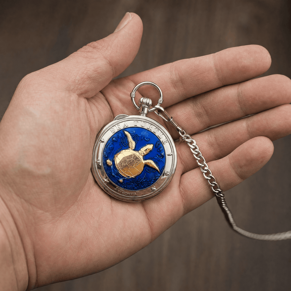 Royal Opera Pocket Watch Vintage Sea Turtle