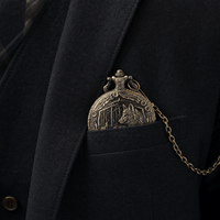 Royal Opera Pocket Watch Wolf Engraved Open Face