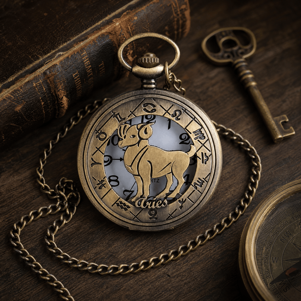Royal Opera Pocket Watch Zodiac Open Face