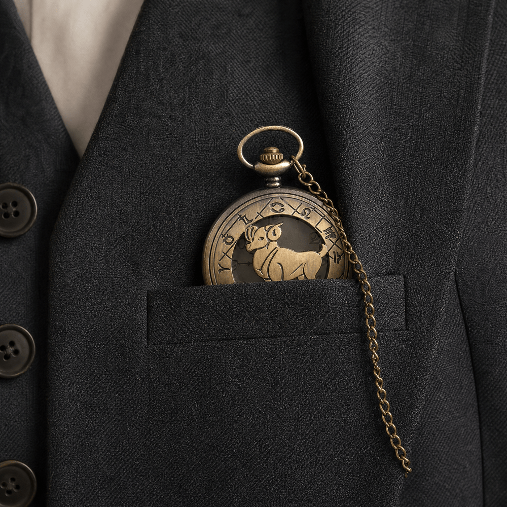 Royal Opera Pocket Watch Zodiac Open Face